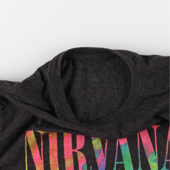 NIRVANA Nirvana Band T-shirt, Band T, Men's S size cotton black type Vintage Second Hand