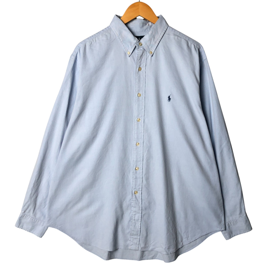 Ralph Lauren Classic Fit Long Sleeve Button Down Shirt Men's XL cotton Blue type light blue Vintage Second Hand