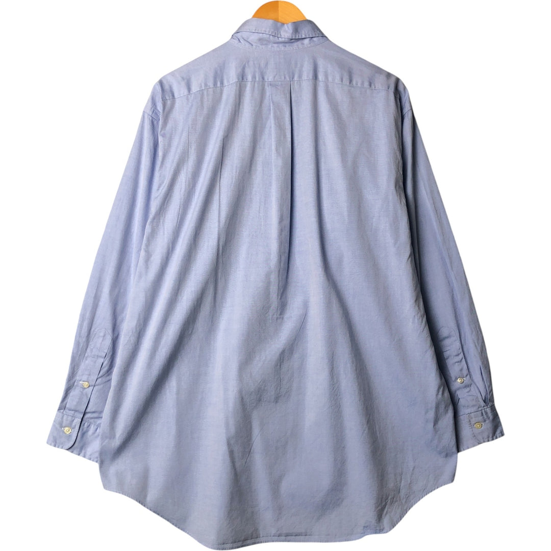 Ralph Lauren YARMOUTH long sleeve button down shirt, men's XL size cotton Blue type light blue Vintage Second Hand