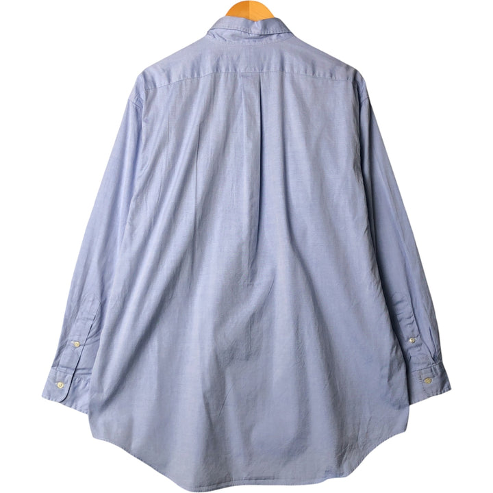 Ralph Lauren YARMOUTH long sleeve button down shirt, men's XL size cotton Blue type light blue Vintage Second Hand