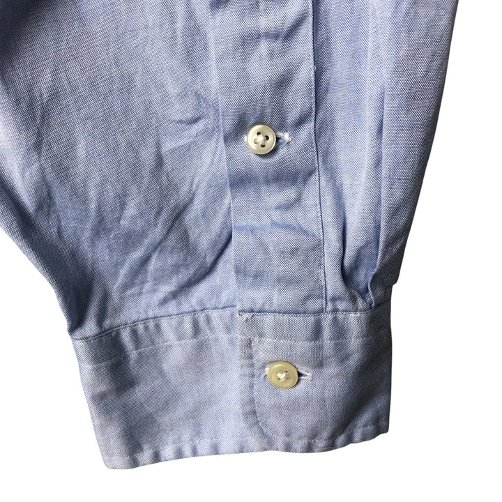 Ralph Lauren YARMOUTH long sleeve button down shirt, men's XL size cotton Blue type light blue Vintage Second Hand