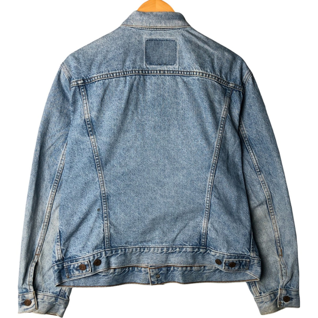 90'S Levi's Orange Tab Denim Jacket, Men's Size L, Long Sleeve, Vintage unclear Blue type light blue Vintage Second Hand