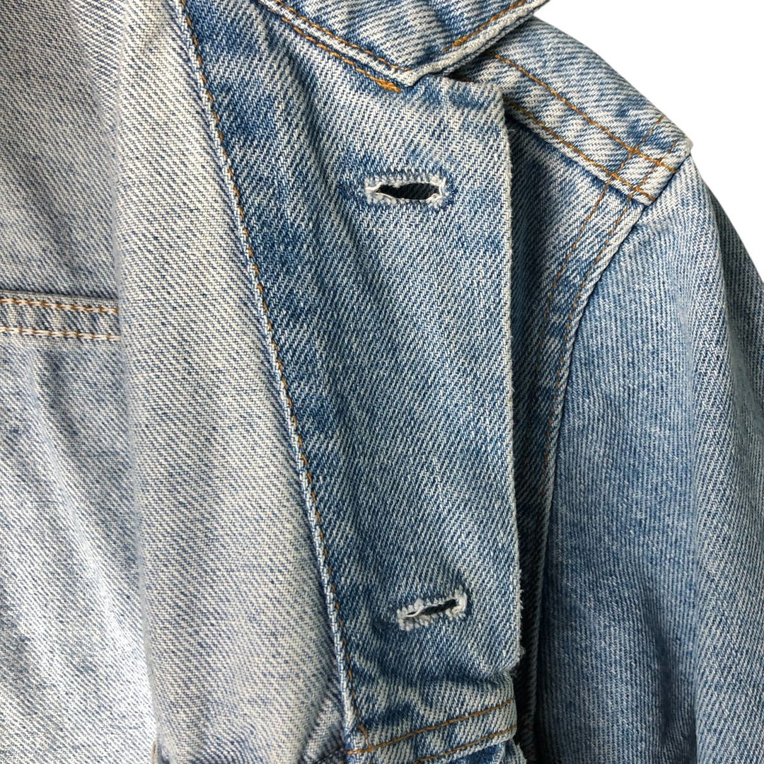 90'S Levi's Orange Tab Denim Jacket, Men's Size L, Long Sleeve, Vintage unclear Blue type light blue Vintage Second Hand