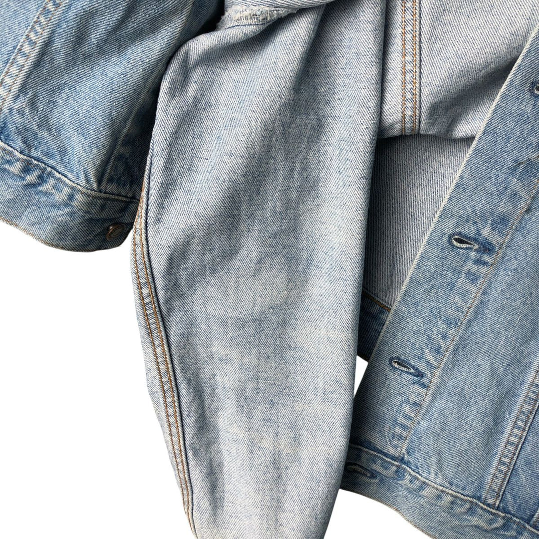 90'S Levi's Orange Tab Denim Jacket, Men's Size L, Long Sleeve, Vintage unclear Blue type light blue Vintage Second Hand