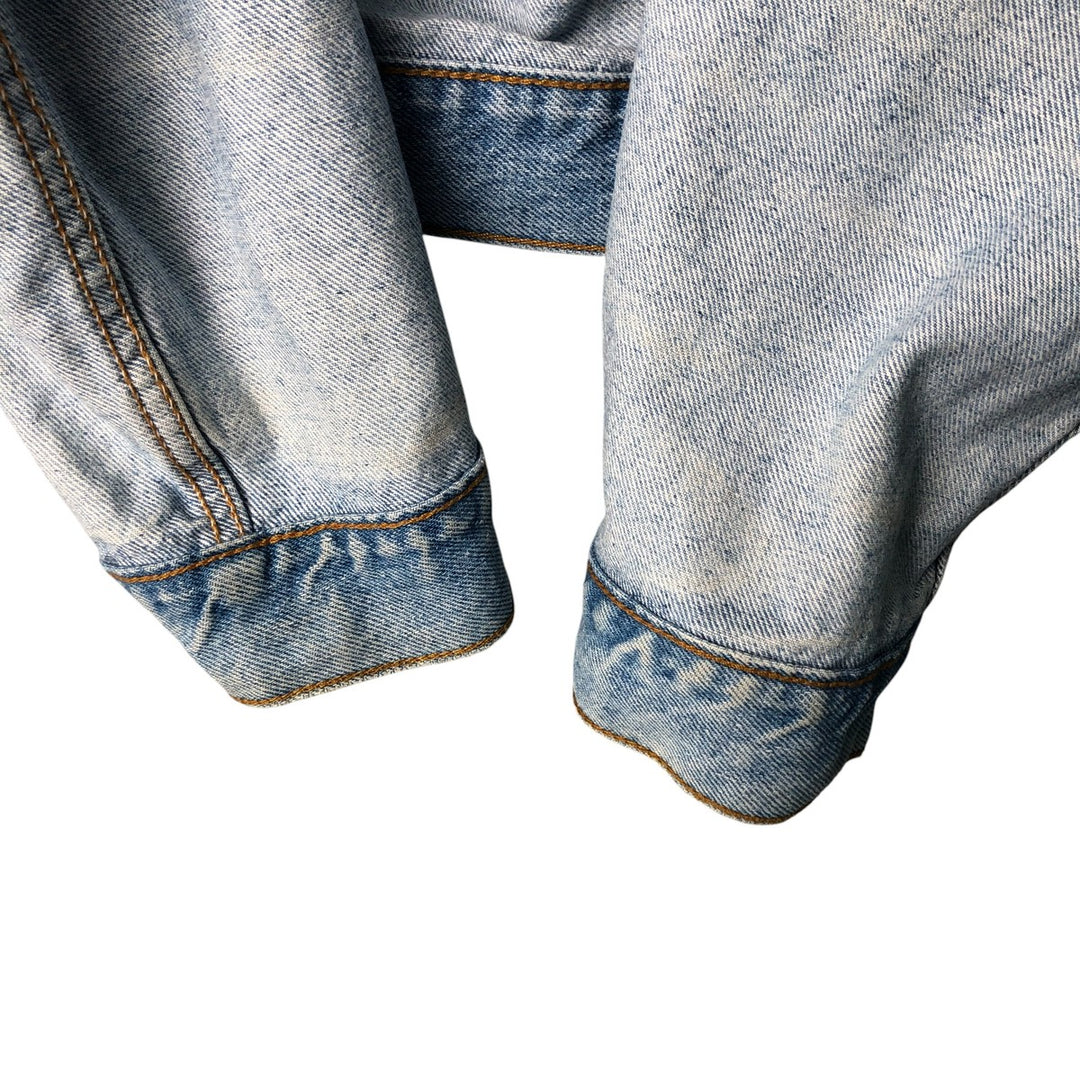 90'S Levi's Orange Tab Denim Jacket, Men's Size L, Long Sleeve, Vintage unclear Blue type light blue Vintage Second Hand