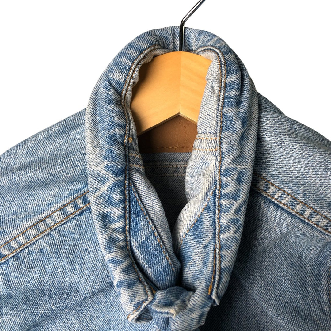 90'S Levi's Orange Tab Denim Jacket, Men's Size L, Long Sleeve, Vintage unclear Blue type light blue Vintage Second Hand