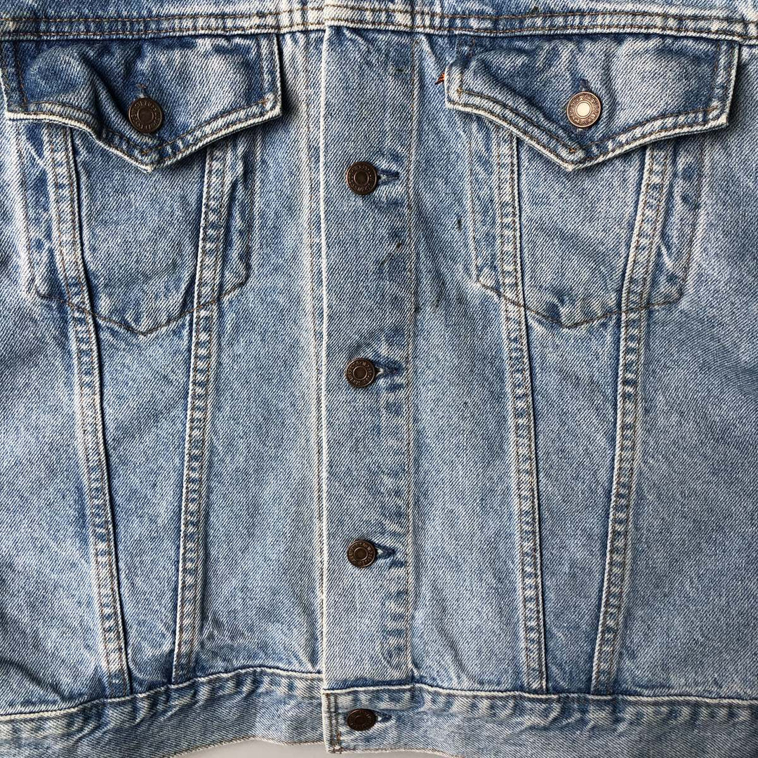 90'S Levi's Orange Tab Denim Jacket, Men's Size L, Long Sleeve, Vintage unclear Blue type light blue Vintage Second Hand
