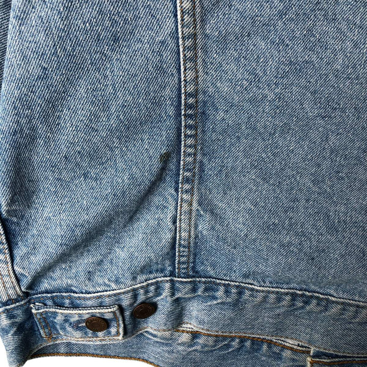 90'S Levi's Orange Tab Denim Jacket, Men's Size L, Long Sleeve, Vintage unclear Blue type light blue Vintage Second Hand