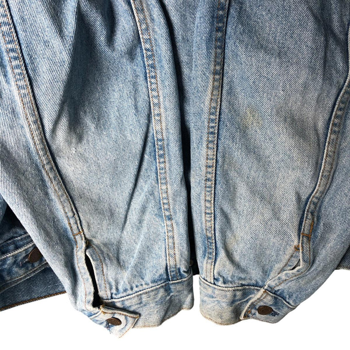 90'S Levi's Orange Tab Denim Jacket, Men's Size L, Long Sleeve, Vintage unclear Blue type light blue Vintage Second Hand