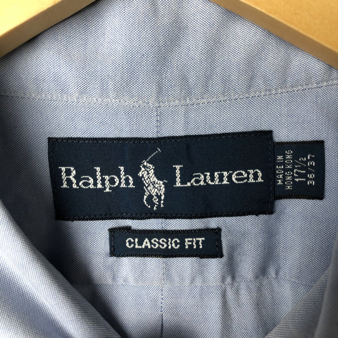 Ralph Lauren Classic Fit Long Sleeve Button Down Shirt Men's XL cotton Blue type light blue Vintage Second Hand