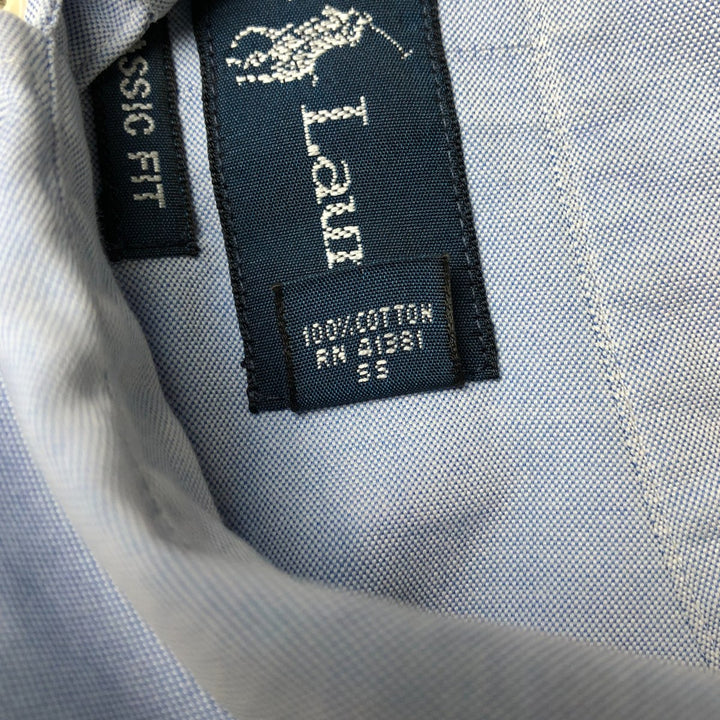 Ralph Lauren Classic Fit Long Sleeve Button Down Shirt Men's XL cotton Blue type light blue Vintage Second Hand