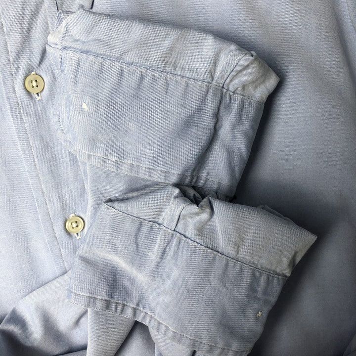 Ralph Lauren Classic Fit Long Sleeve Button Down Shirt Men's XL cotton Blue type light blue Vintage Second Hand