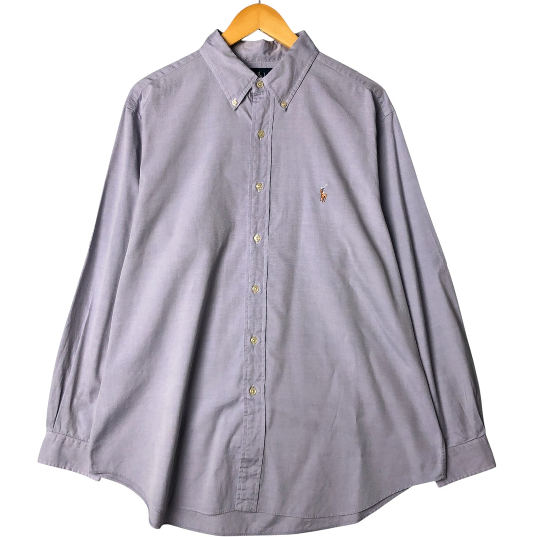 Ralph Lauren Classic Fit Long Sleeve Button Down Shirt Men's XL cotton Blue type light blue Vintage Second Hand