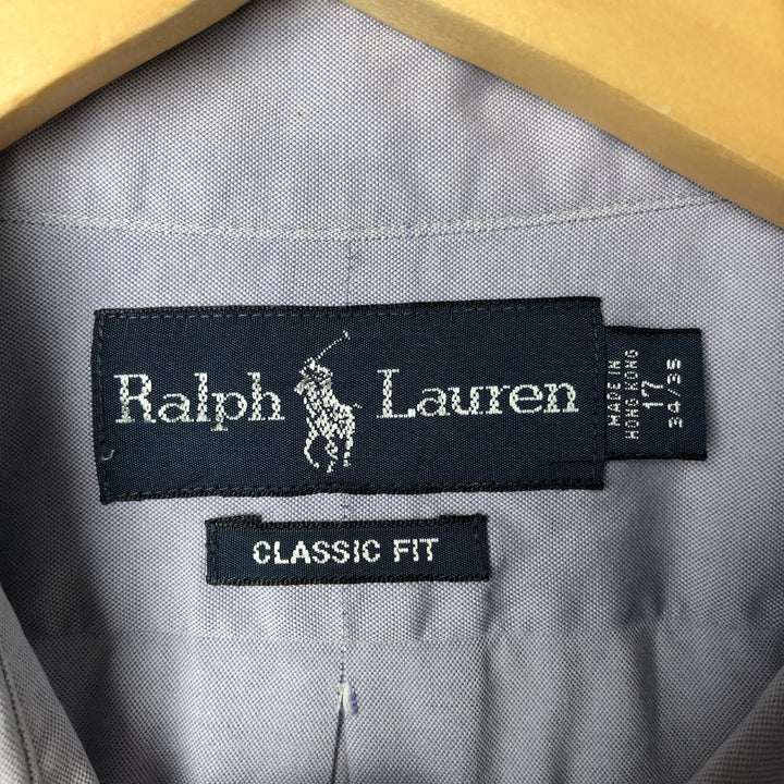 Ralph Lauren Classic Fit Long Sleeve Button Down Shirt Men's XL cotton Blue type light blue Vintage Second Hand