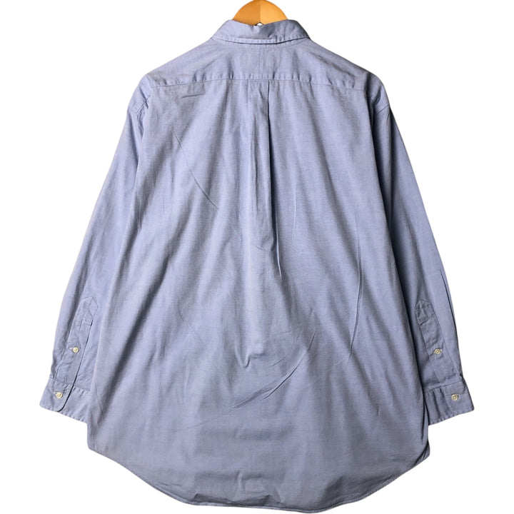 Ralph Lauren YARMOUTH long sleeve button down shirt, men's size L cotton Blue type light blue Vintage Second Hand