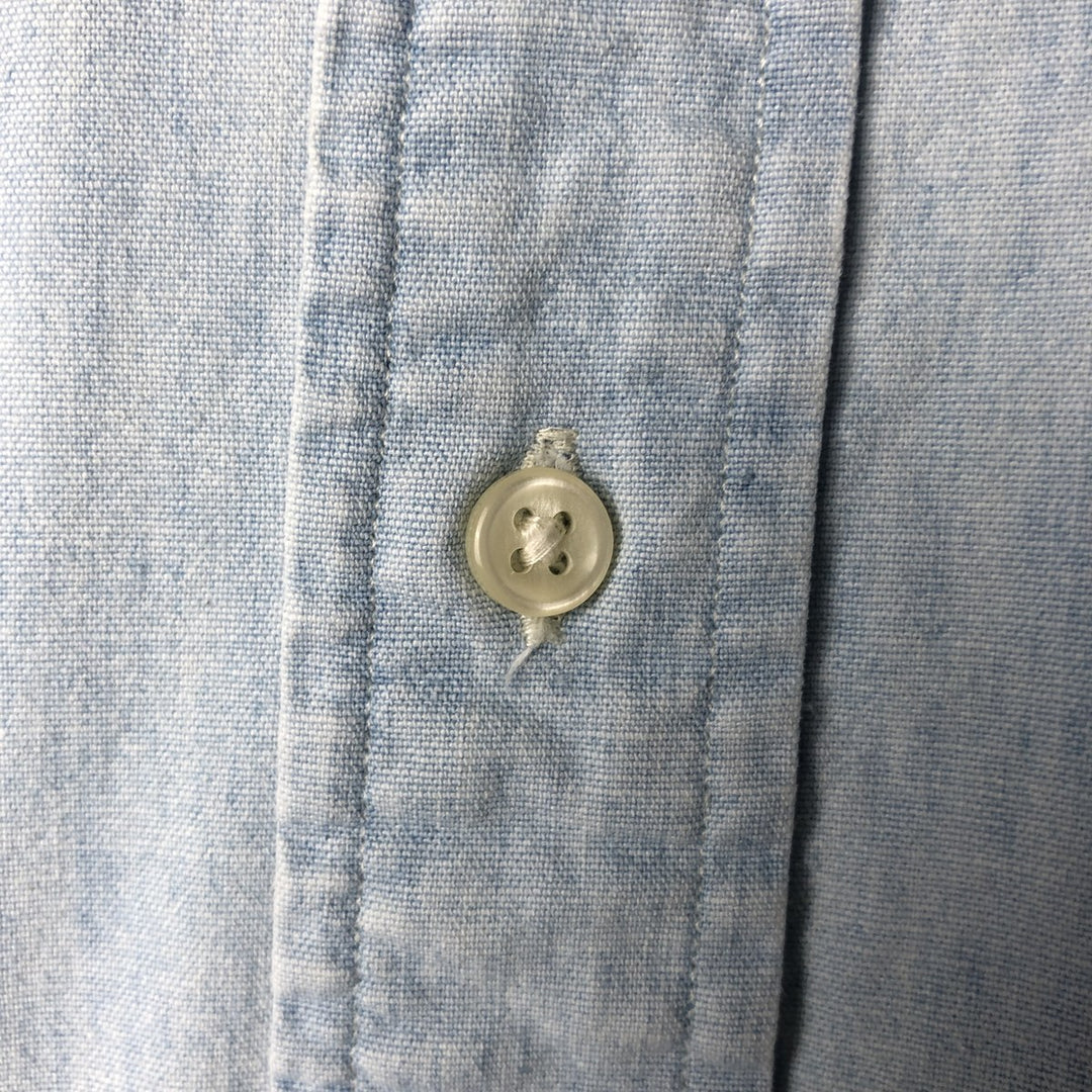 Ralph Lauren Custom Fit Long Sleeve Chambray Shirt, Men's Size L cotton Blue type light blue Vintage Second Hand