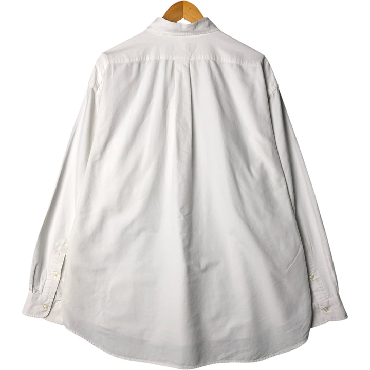 Ralph Lauren BIG SHIRT Long sleeve button down shirt Men's XL size cotton white type Vintage Second Hand