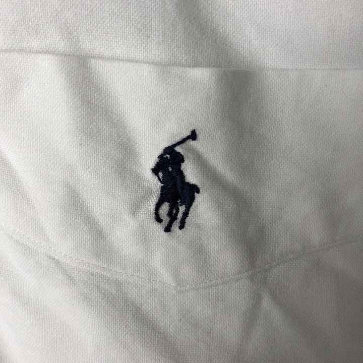 Ralph Lauren BIG SHIRT Long sleeve button down shirt Men's XL size cotton white type Vintage Second Hand