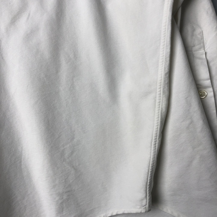 Ralph Lauren BIG SHIRT Long sleeve button down shirt Men's XL size cotton white type Vintage Second Hand