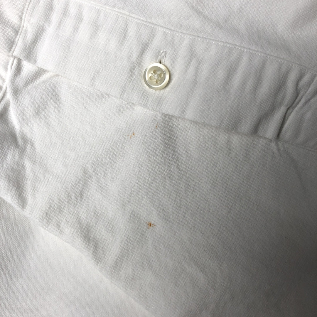 Ralph Lauren BIG SHIRT Long sleeve button down shirt Men's XL size cotton white type Vintage Second Hand