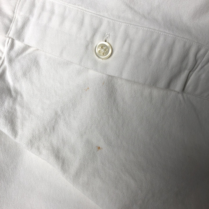 Ralph Lauren BIG SHIRT Long sleeve button down shirt Men's XL size cotton white type Vintage Second Hand