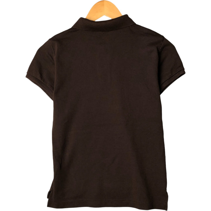 Ralph Lauren RALPH LAUREN SPORT SLIM FIT short-sleeved polo shirt, women's size M cotton brown type Vintage Second Hand
