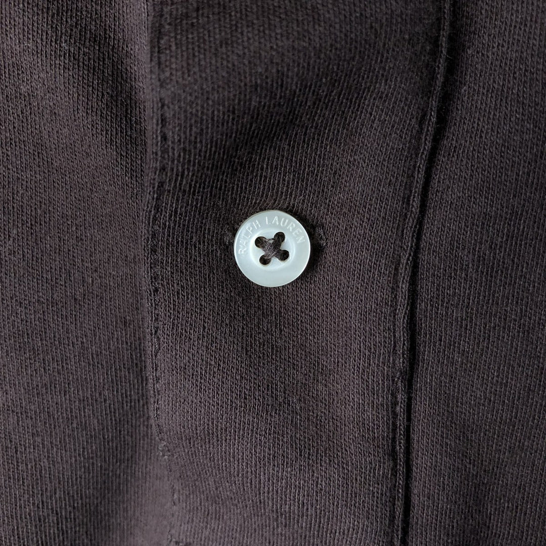 Ralph Lauren RALPH LAUREN SPORT SLIM FIT short-sleeved polo shirt, women's size M cotton brown type Vintage Second Hand