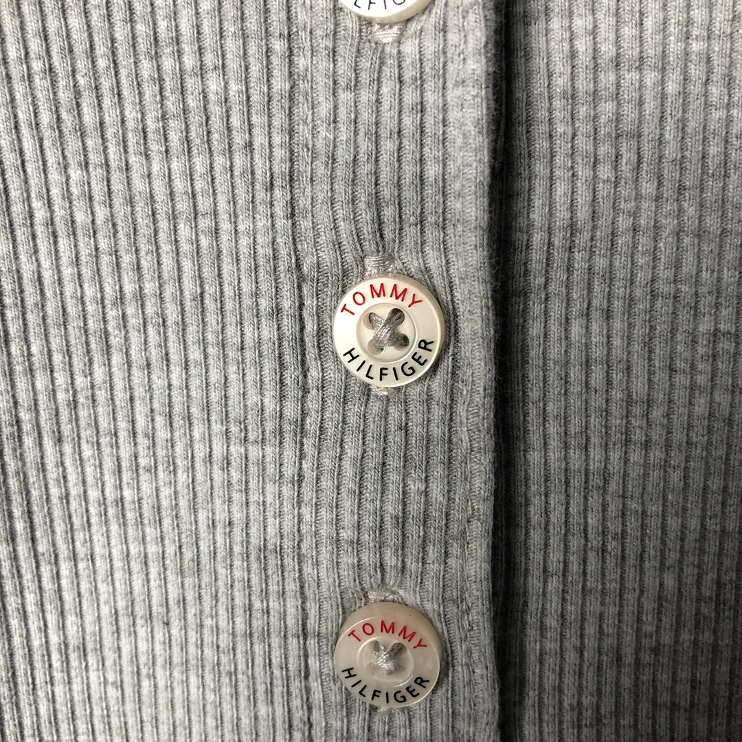 Tommy Hilfiger Women's Short Sleeve Polo Shirt, Size L cotton gray type Vintage Second Hand