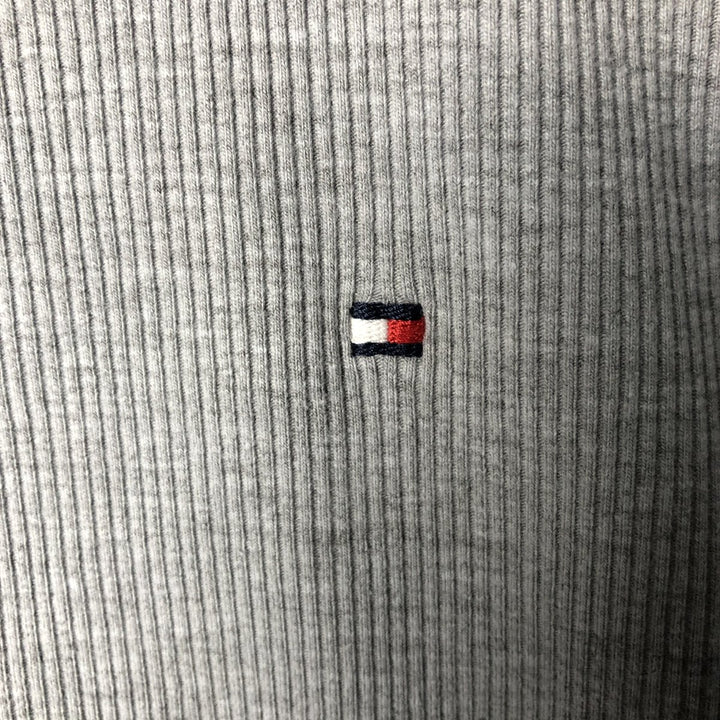 Tommy Hilfiger Women's Short Sleeve Polo Shirt, Size L cotton gray type Vintage Second Hand