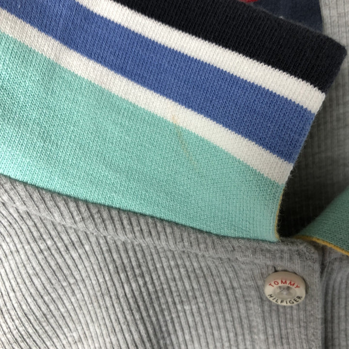 Tommy Hilfiger Women's Short Sleeve Polo Shirt, Size L cotton gray type Vintage Second Hand