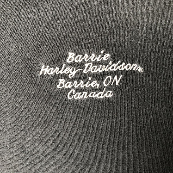 Harley-Davidson Skull Pattern Long Sleeve T-Shirt with Rhinestones, Women's Size Medium cotton black type Vintage Second Hand