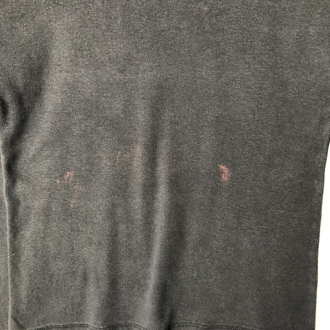 Harley-Davidson Skull Pattern Long Sleeve T-Shirt with Rhinestones, Women's Size Medium cotton black type Vintage Second Hand