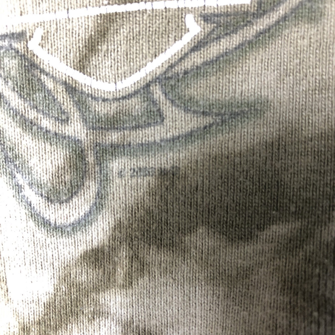 2000'S Harley-Davidson 3/4 Sleeve Tie-Dye T-Shirt, Made in USA, Women's Size L cotton beige type brown Vintage Second Hand