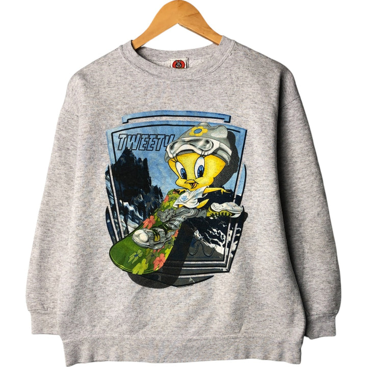 Vintage 90'S Looney Tunes Tweety character sweatshirt, Made in USA, Men's Size Medium cotton gray type Vintage Second Hand