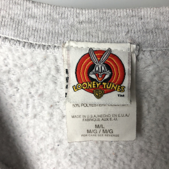 Vintage 90'S Looney Tunes Tweety character sweatshirt, Made in USA, Men's Size Medium cotton gray type Vintage Second Hand