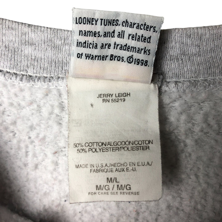 Vintage 90'S Looney Tunes Tweety character sweatshirt, Made in USA, Men's Size Medium cotton gray type Vintage Second Hand