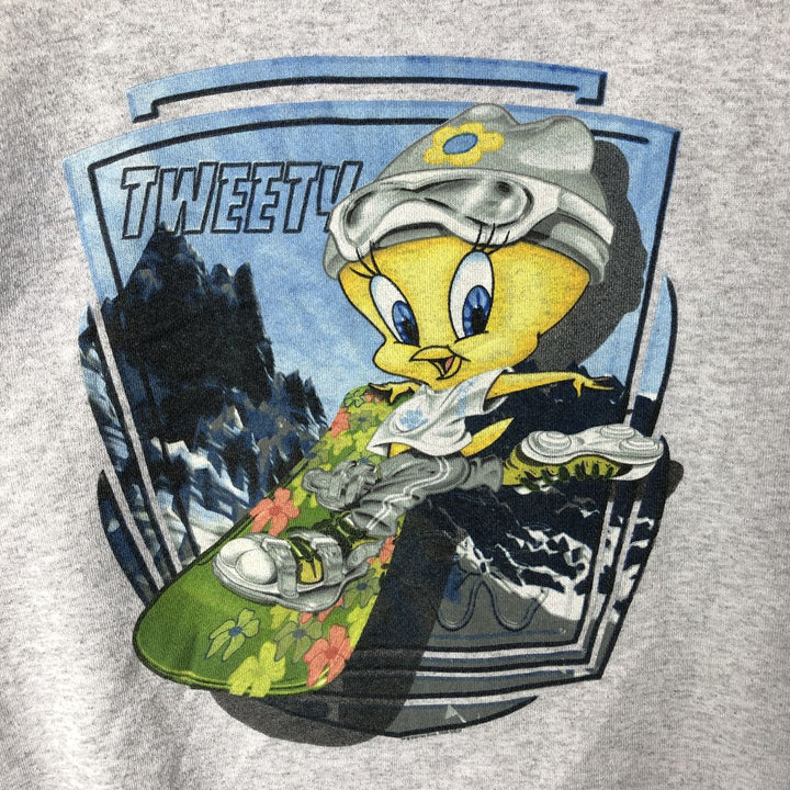 Vintage 90'S Looney Tunes Tweety character sweatshirt, Made in USA, Men's Size Medium cotton gray type Vintage Second Hand