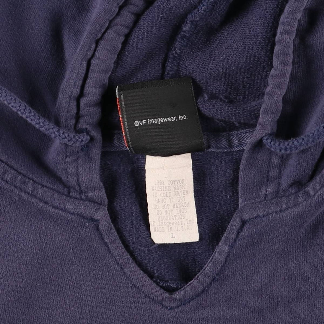2000'S Harley-Davidson slit-neck Advertising pullover sweatshirt, Made in USA, Women's size L cotton navy blue type Vintage Second Hand