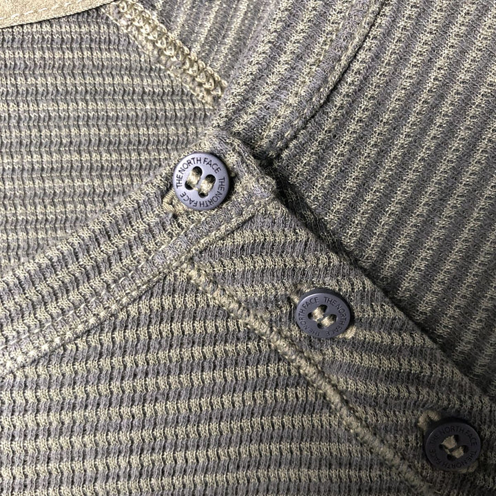 THE NORTH FACE Striped Pattern Long Sleeve T-Shirt, Women's, Size M cotton Khaki type Vintage Second Hand