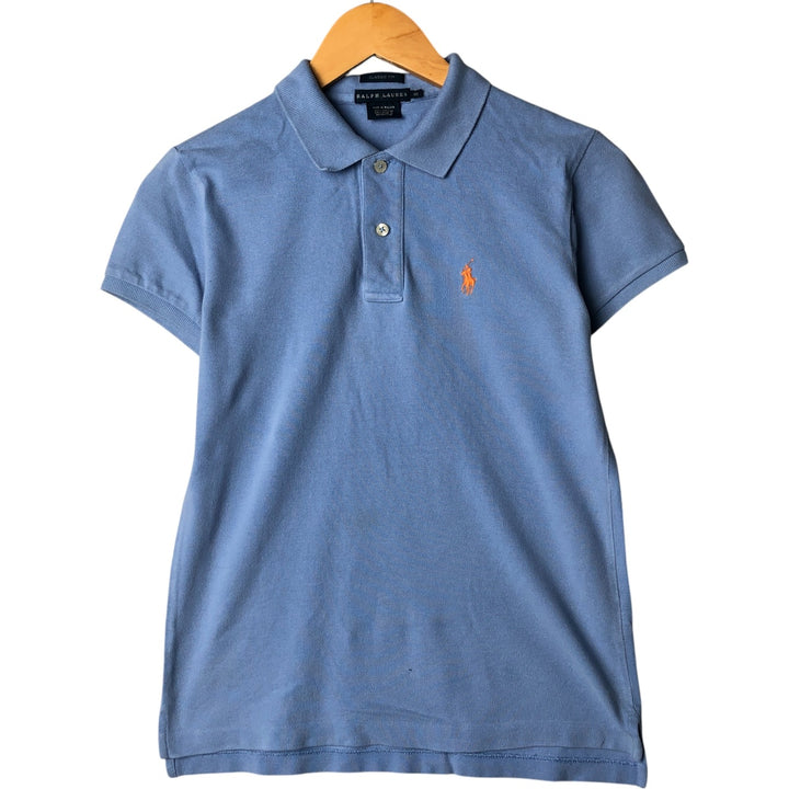 Ralph Lauren Classic Fit Short Sleeve Polo Shirt, Women's Size XS cotton Blue type light blue Vintage Second Hand