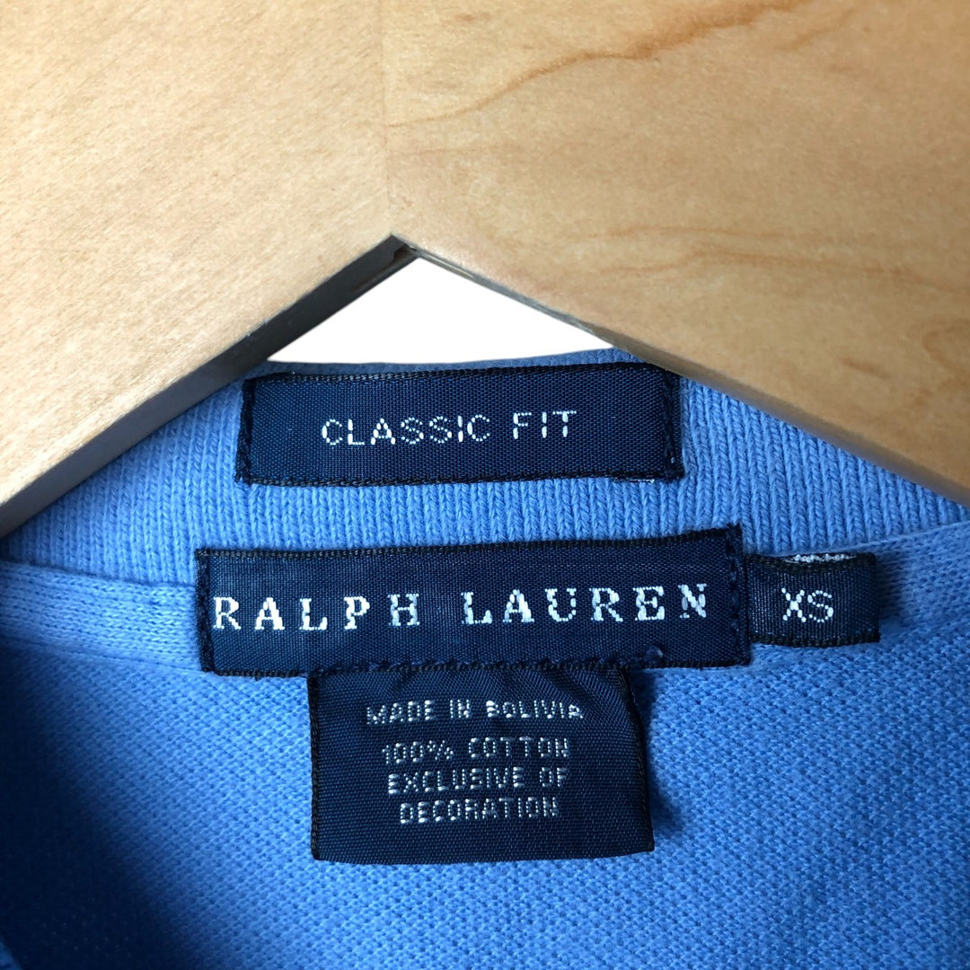 Ralph Lauren Classic Fit Short Sleeve Polo Shirt, Women's Size XS cotton Blue type light blue Vintage Second Hand