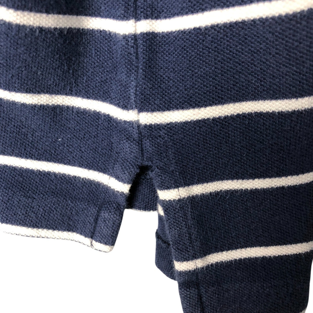 Ralph Lauren POLO by Ralph Lauren short-sleeved striped polo shirt, women's size L cotton navy blue type Vintage Second Hand