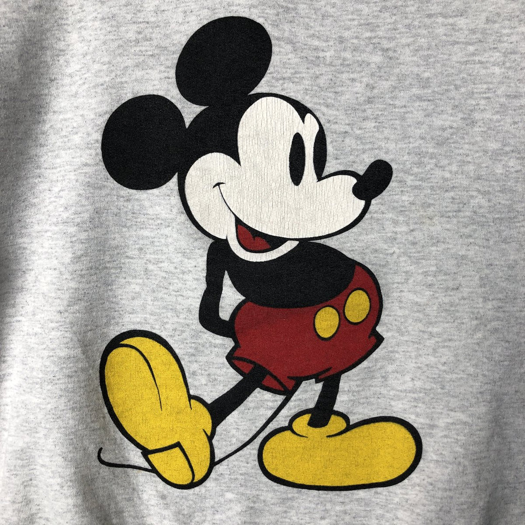 Vintage 90'S Disney Designs Mickey Mouse character sweatshirt, Made in USA, Men's Size Medium polyester gray type Vintage Second Hand
