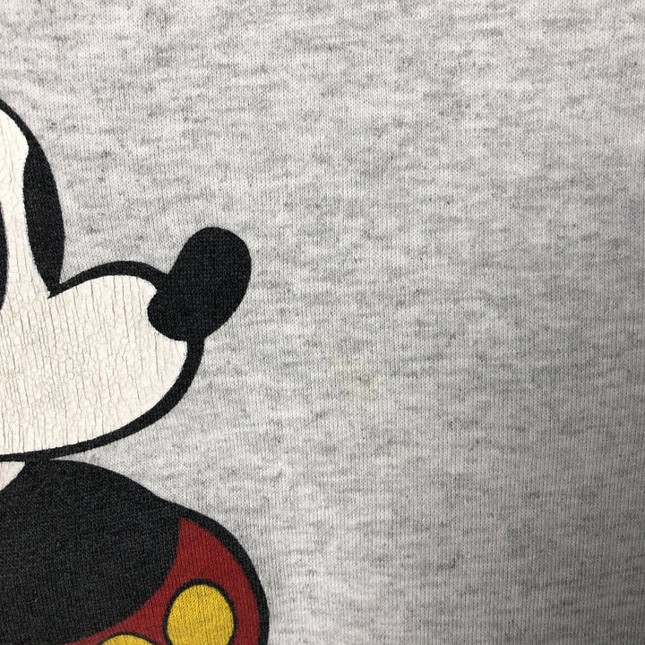 Vintage 90'S Disney Designs Mickey Mouse character sweatshirt, Made in USA, Men's Size Medium polyester gray type Vintage Second Hand