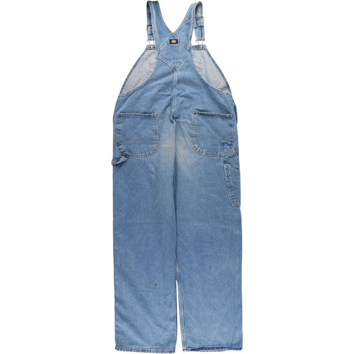 Dickies Men's Oversized Denim Overalls (W45) cotton blue type Vintage Second Hand