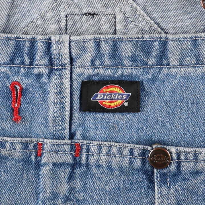Dickies Men's Oversized Denim Overalls (W45) cotton blue type Vintage Second Hand