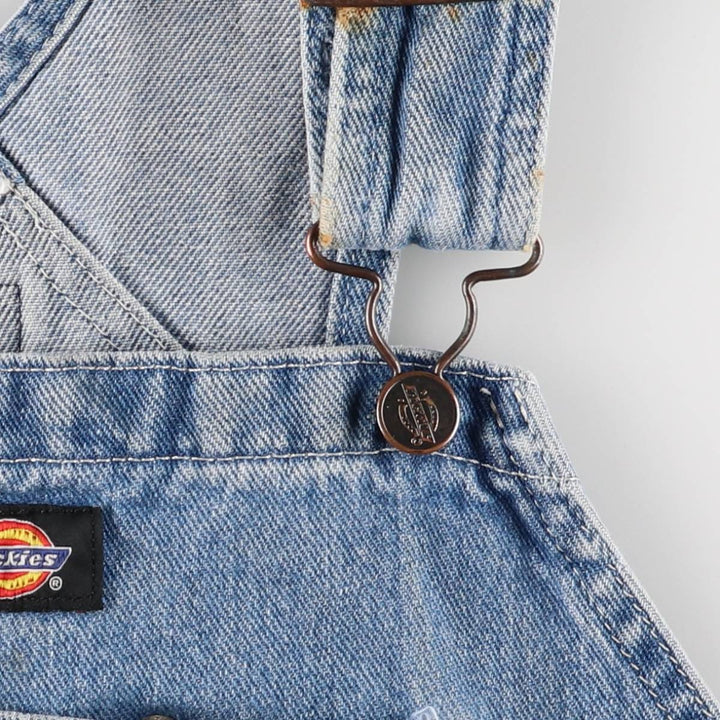 Dickies Men's Oversized Denim Overalls (W45) cotton blue type Vintage Second Hand