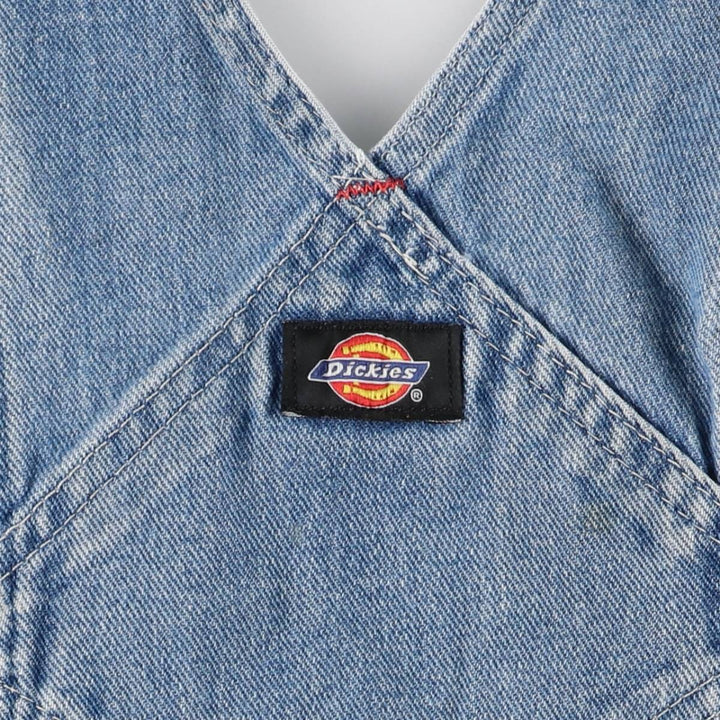 Dickies Men's Oversized Denim Overalls (W45) cotton blue type Vintage Second Hand