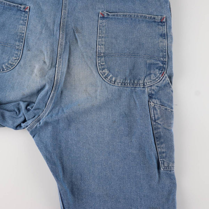 Dickies Men's Oversized Denim Overalls (W45) cotton blue type Vintage Second Hand