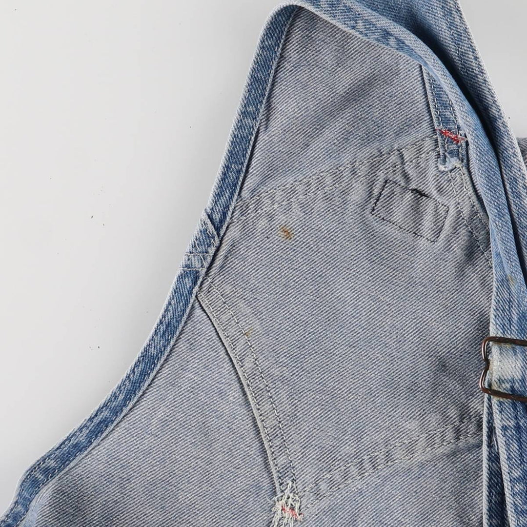 Dickies Men's Oversized Denim Overalls (W45) cotton blue type Vintage Second Hand